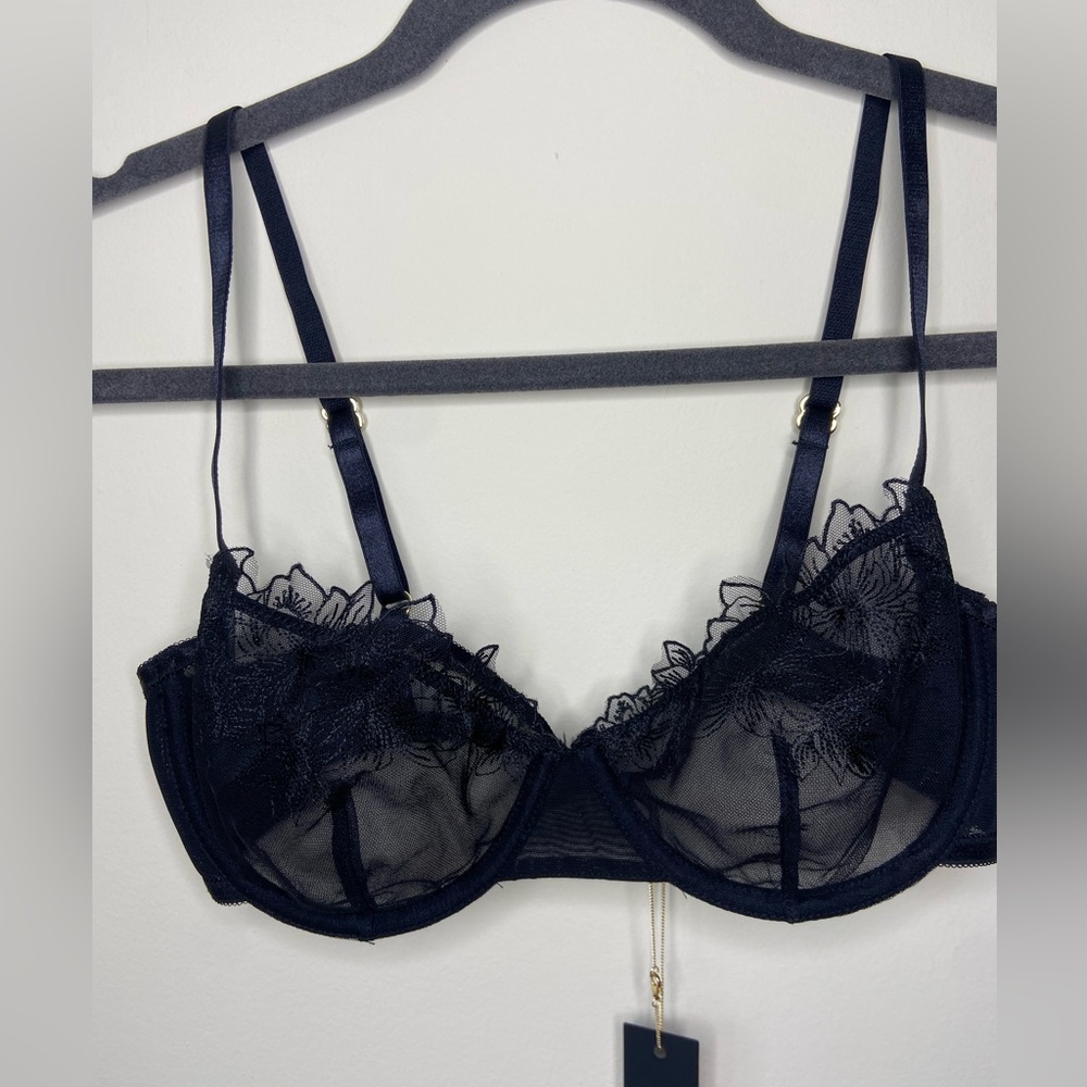 Meshki Tillie Embroidery Demi Bra NWT